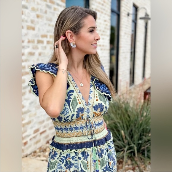 FARM Rio Ocean Tapestry Midi Dress- SM - Picture 11 of 12